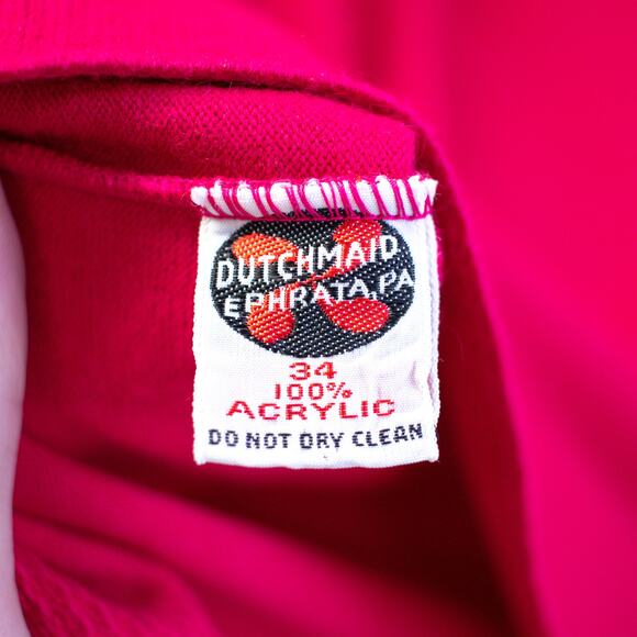 Vintage 80s Hot Pink Sweater Size XS - Picture 6 of 6